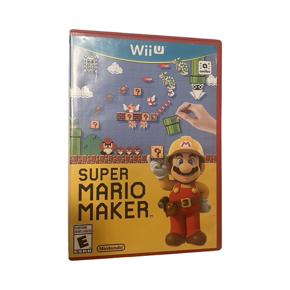Super Mario Maker Nintendo Wii U 2015‎ WUP-P-AMAE NTSC Physical Disc & Case